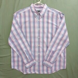 Eddie Bauer Mens XL Casual Long Sleeve Button Down Shirt 100% Cotton Classic Fit